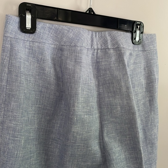 Lafayette 148 | Blue Denim Pattern Barrow Pants - Picture 7 of 7